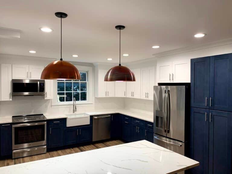 white shaker kitchen remodel in Baltimore Maryland