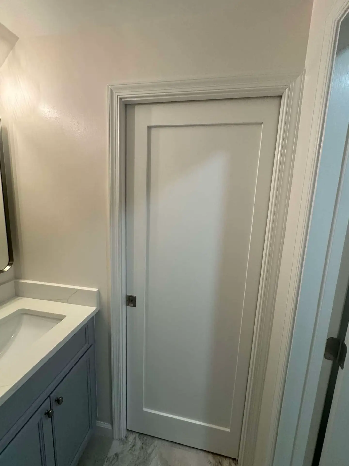 Basement Bathroom Addition Hiding Utility Area Millersville MD After