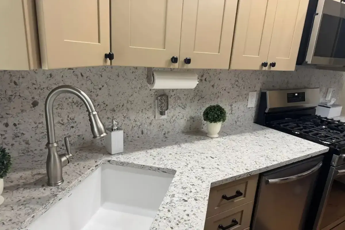 Countertop and sink remodel in a mid-century Rosedale ranch kitchen